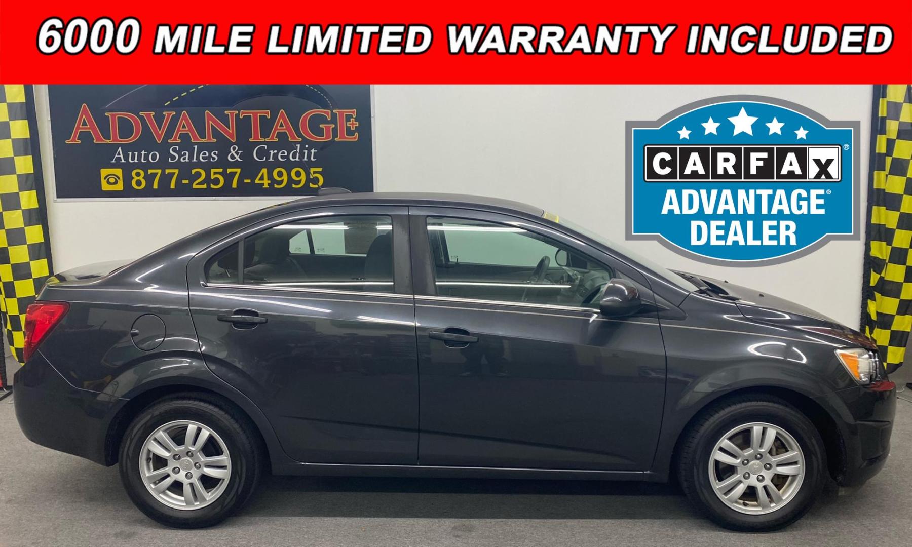 2015 BLACK /BLACK Chevrolet Sonic LT Auto Sedan (1G1JC5SG0F4) with an 1.8L L4 DOHC 24V engine, 6-Speed Automatic transmission, located at 533 S West End Blvd., Quakertown, PA, 18951, (877) 257-4995, 40.343994, -75.303604 - INCLUDED IN THE SALE PRICE OF EVERY VEHICLE: 48 Hour Money Back Guarantee 6 Month - 6,000 Mile Warranty Brand New PA State Inspection & Emission $10 Oil Changes for the Life of the Loan Complete CARFAX - Photo#0