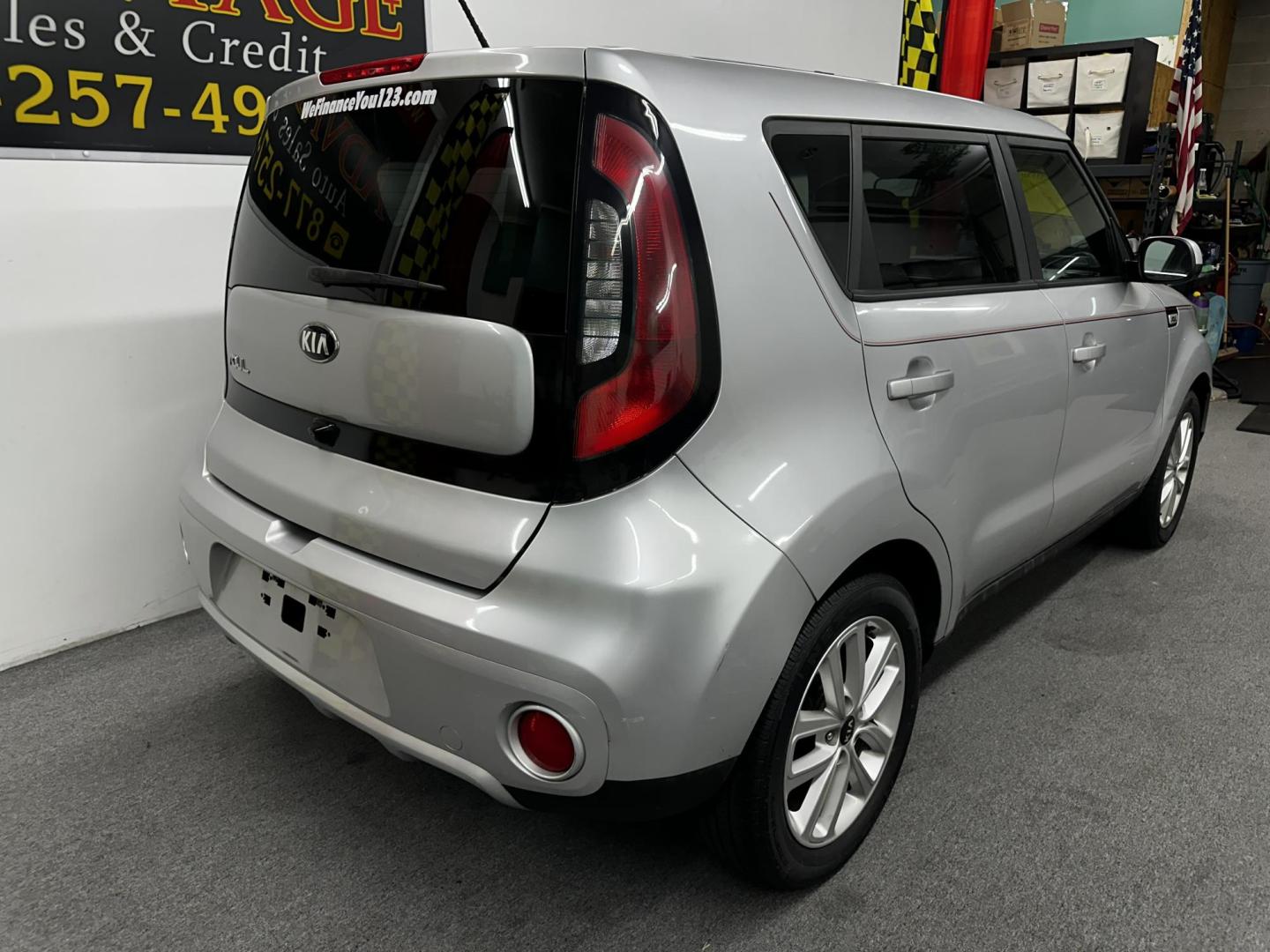 2018 SILVER /GRAY Kia Soul + (KNDJP3A50J7) with an 2.0L L4 DOHC 16V engine, 6A transmission, located at 533 S West End Blvd., Quakertown, PA, 18951, (877) 257-4995, 40.343994, -75.303604 - INCLUDED IN THE SALE PRICE OF EVERY VEHICLE: 48 Hour Money Back Guarantee 6 Month - 6,000 Mile Warranty Brand New PA State Inspection & Emission $10 Oil Changes for the Life of the Loan Complete CARFAX - Photo#3